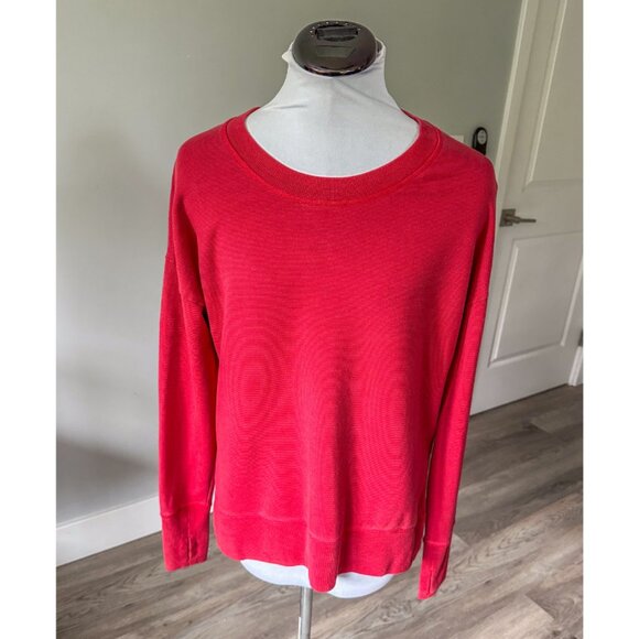Athleta Coaster Luxe Sweatshirt in Salutation Stripe Matador Red - Picture 6 of 12